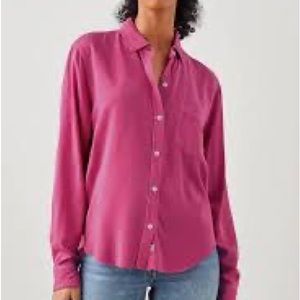 RAILS Hibiscus Pink Ingrid Button Down Top XL